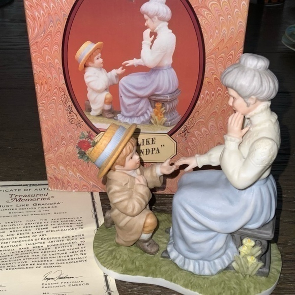 Precious Moments Enesco “Just Like Grandpa” Limited Edition Porcelain Figurine